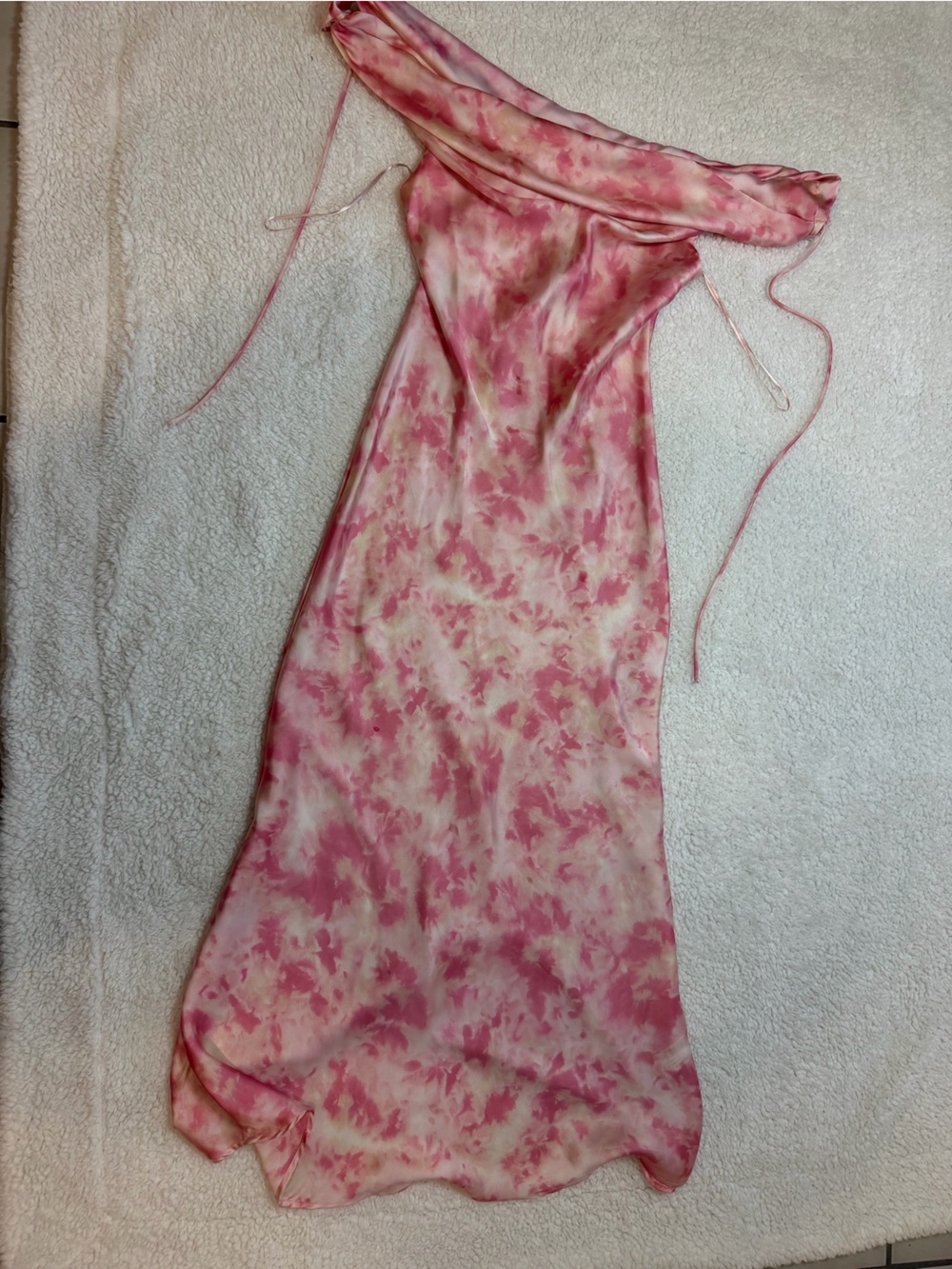 Zara Pink and Cream Tie-Dye Slip Dress
